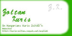 zoltan kuris business card